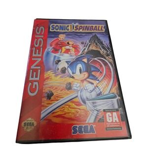 Sega Genesis Sonic Spinball Video Game Cartridge with Original Case NTSC 1993